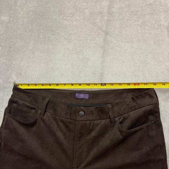 NYDJ Jeans Womens Size 16W Brown Skinny Dark Wash Faux Suede Lift & Tuck Tech - Picture 7 of 12
